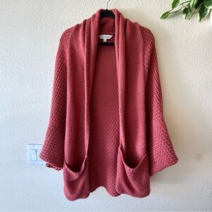 DAVI & DANI Chill of Fall Open-Front Pocket Knit Cardigan